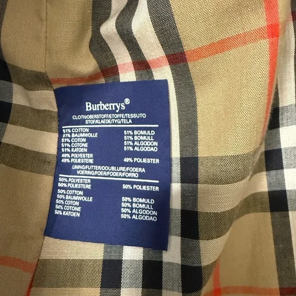 Vintage Burberrys Trench Coat Long Beige Nova Check Wool Liner - Picture 10 of 12
